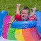 12-Foot Inflatable Rainbow Misted Water Slide with Splash Pool