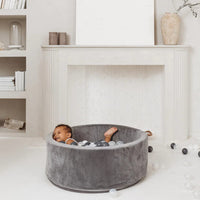 Premium Big Grey Velvet Ball Pit + 400 Balls