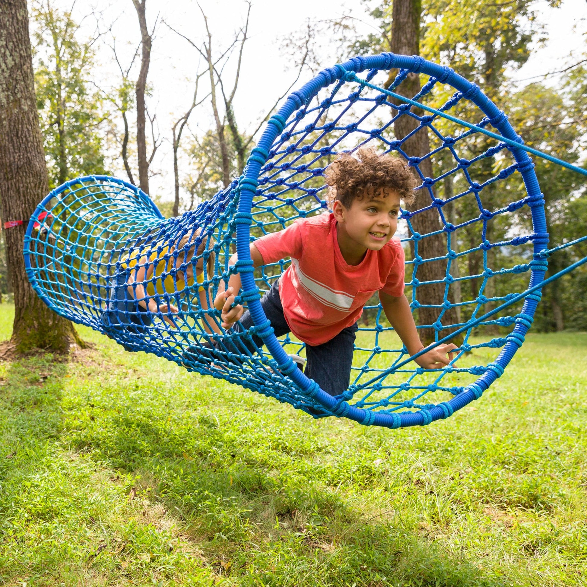 6-Foot Blue Wave Hanging Woven Rope Tunnel