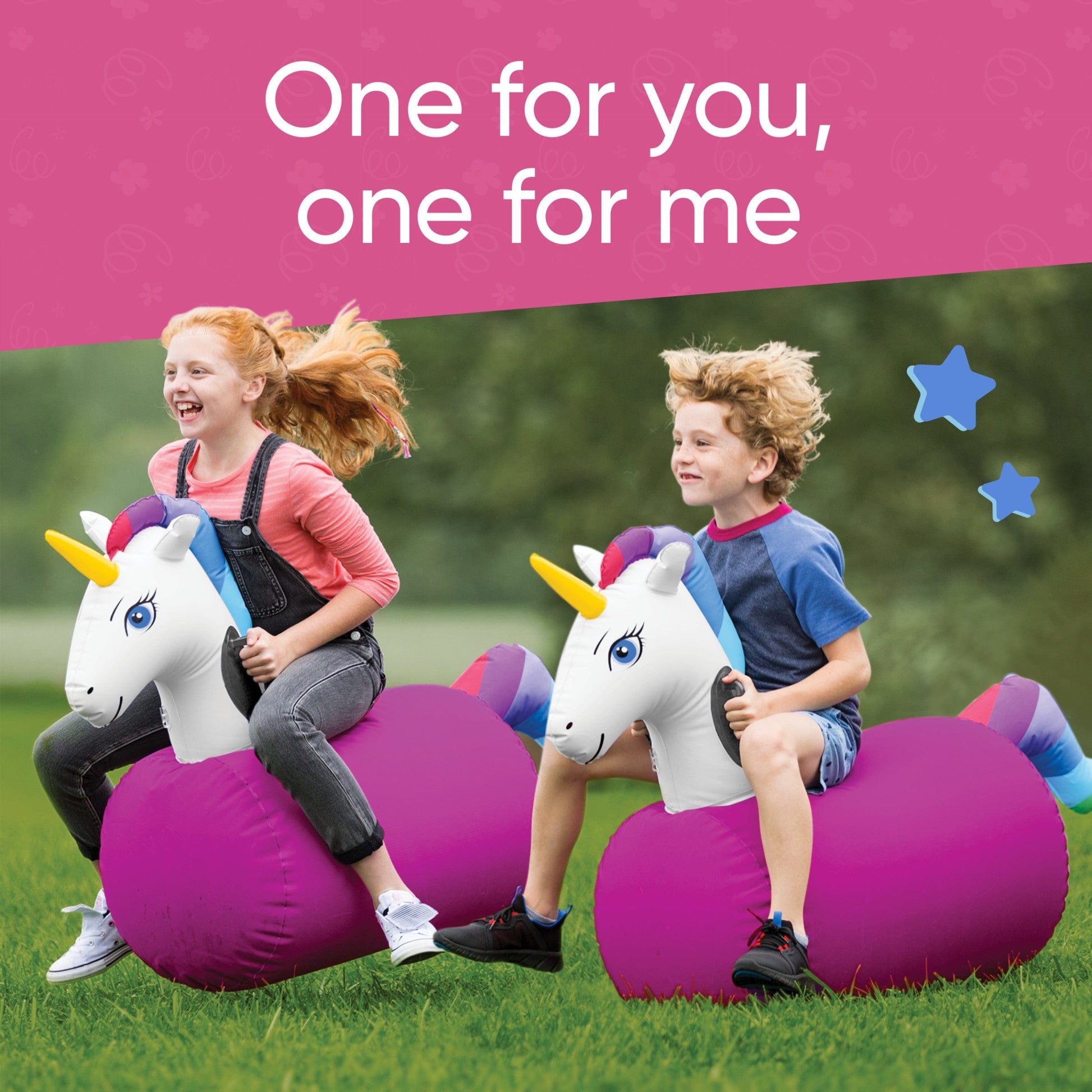 Inflatable Ride-On Hop 'n Go Unicorns