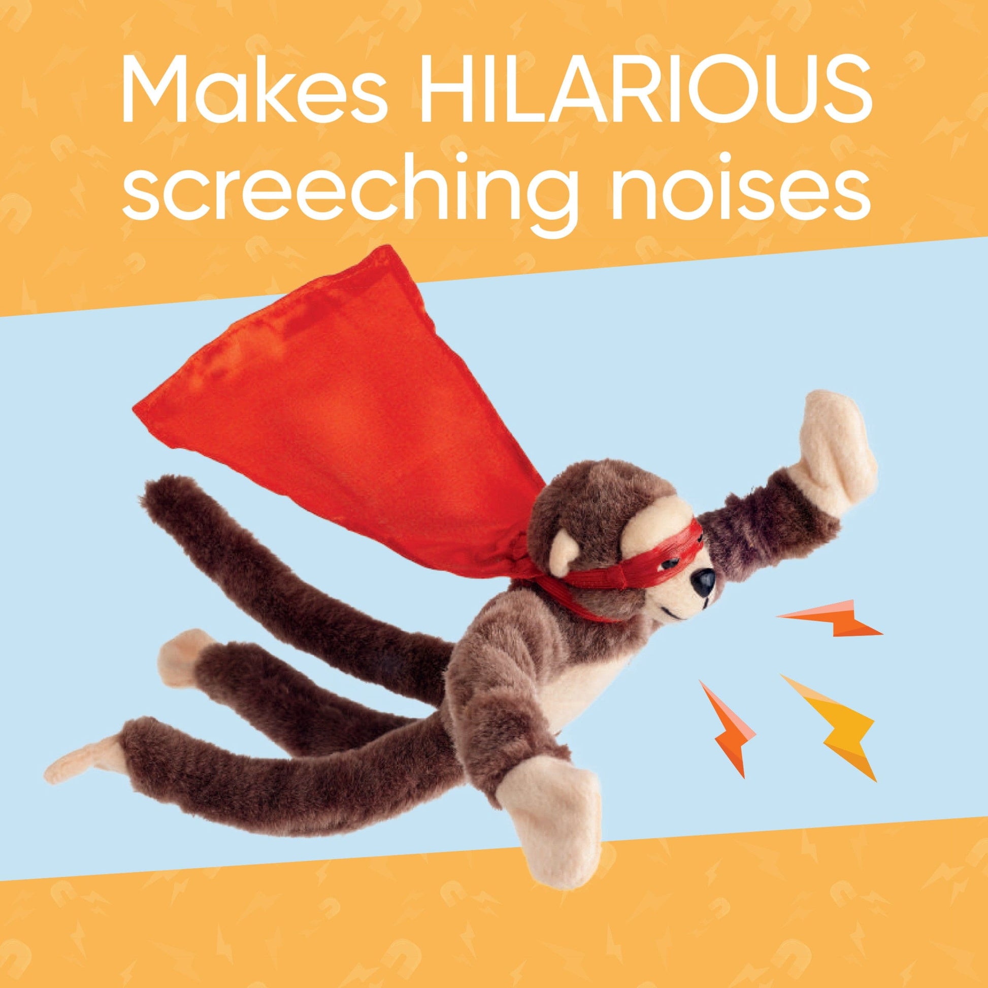 Flying Flingshot Plush Howling Monkeys, Set of Three