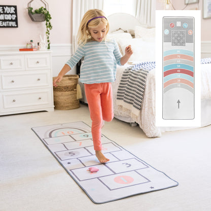 Retro Hopscotch and Marble 2-in-1 Rug