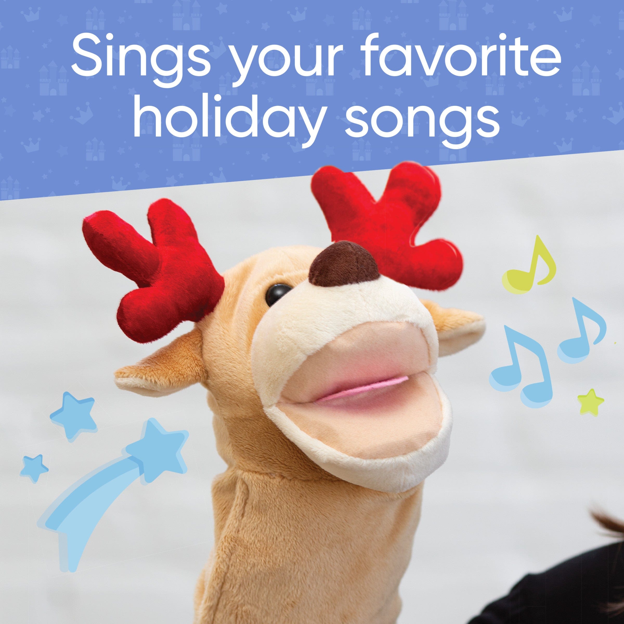 Singing shop hand puppets