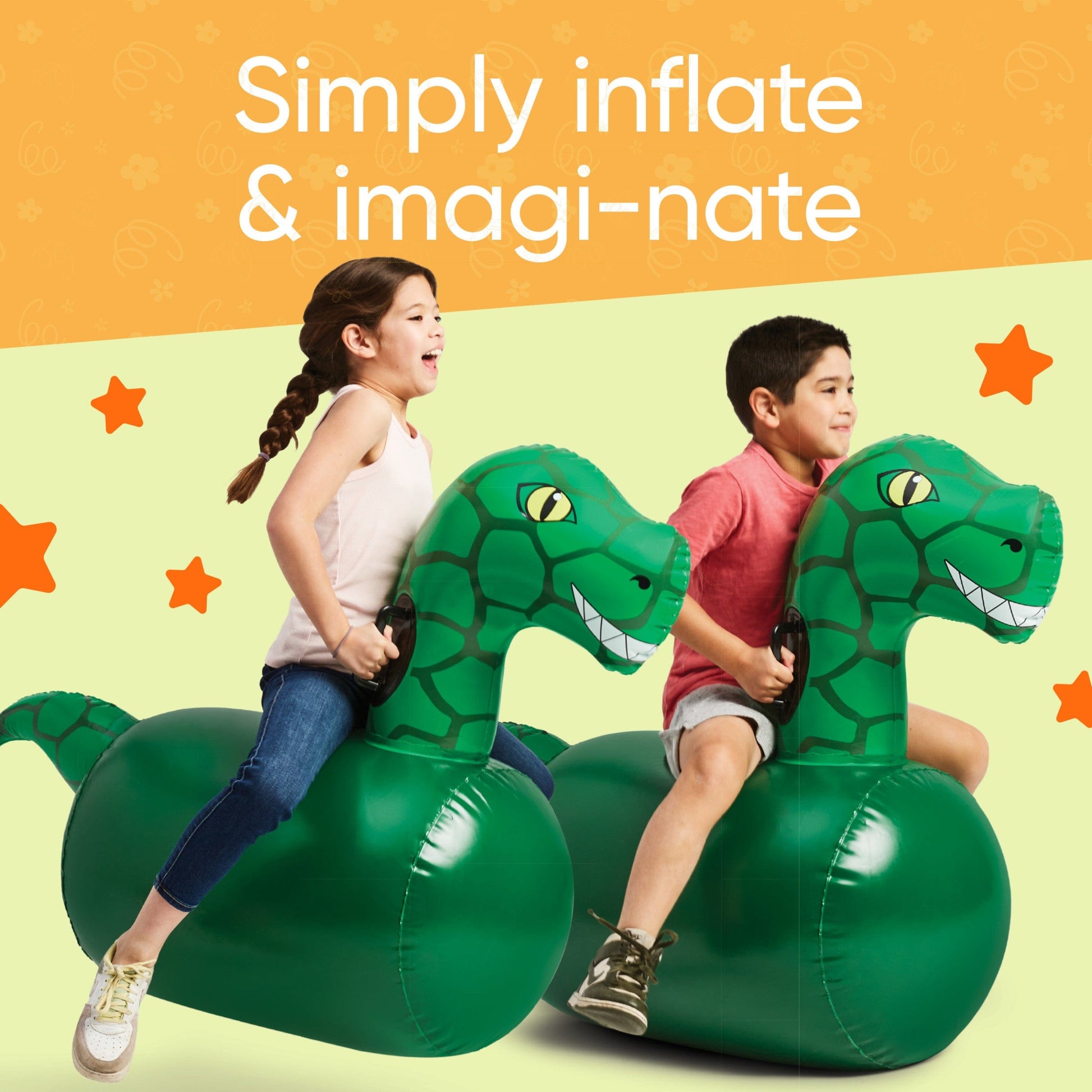 Inflatable Ride-On Hop 'n Go Dinosaurs