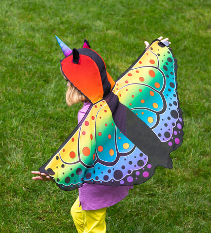 Rainbow Butterfly Unicorn Wings Costume