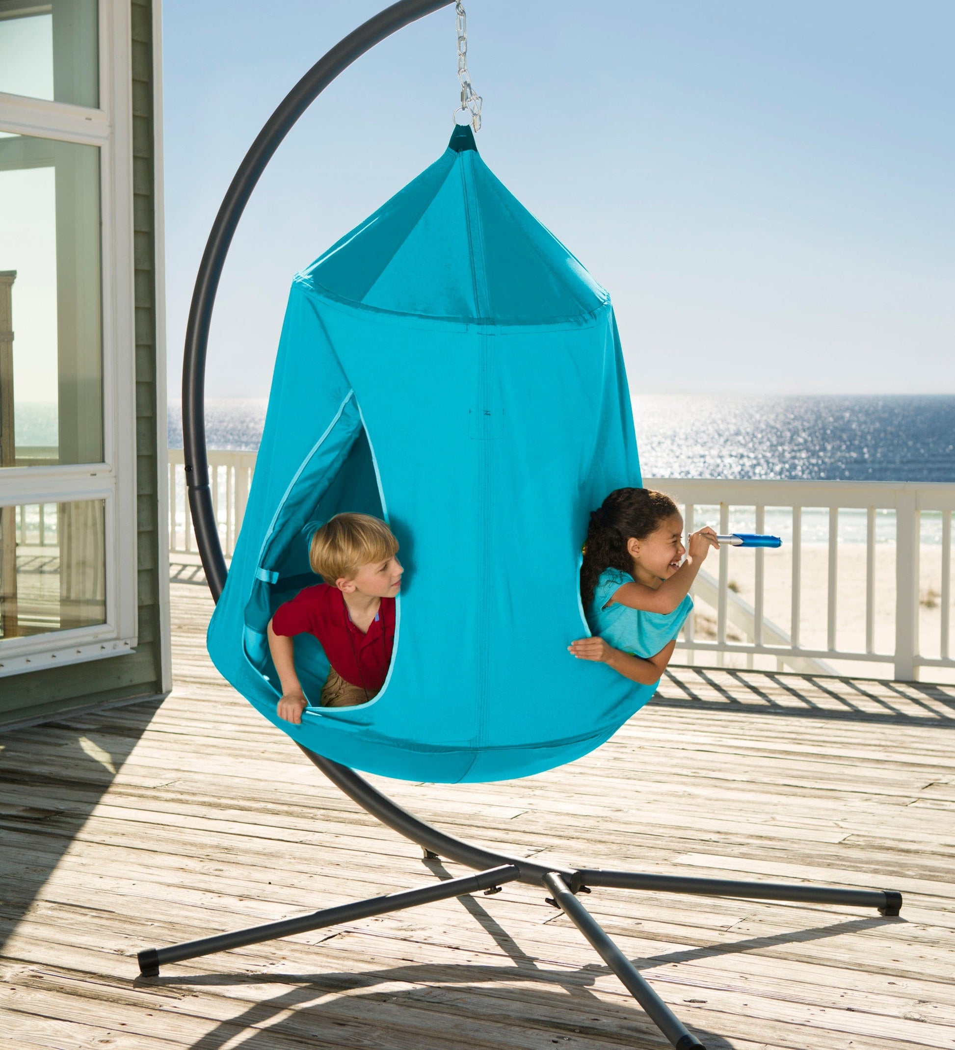 Hugglepod Hangout Hangout Pod Family Swing With Stand HugglePod