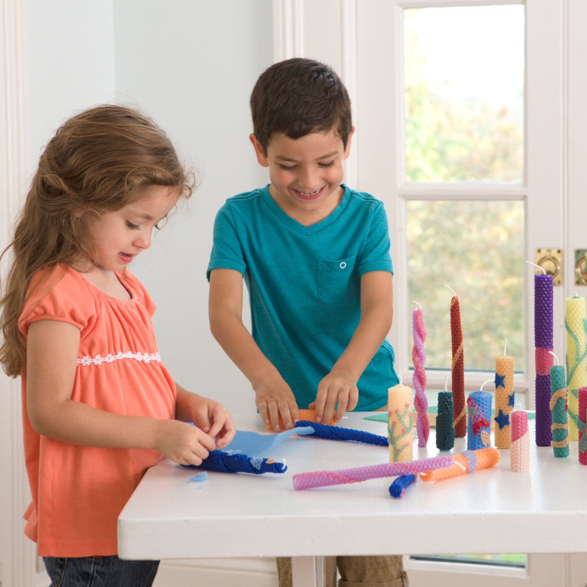 Kids Candle Making Kit, Pure Beeswax Candles