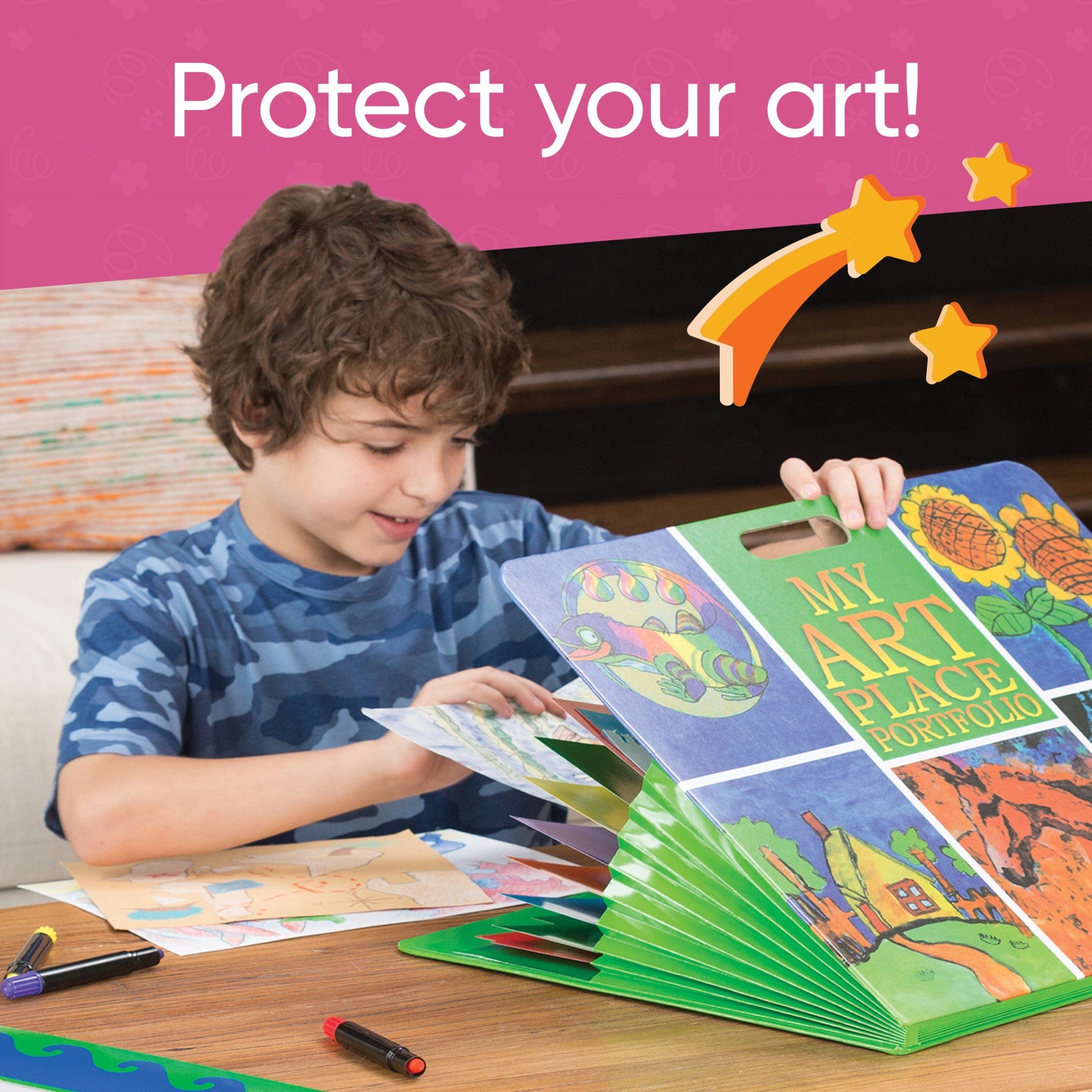 Kids' Art Portfolio And Display