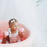 Premium Medium Pink Velvet Ball Pit + 300 Balls