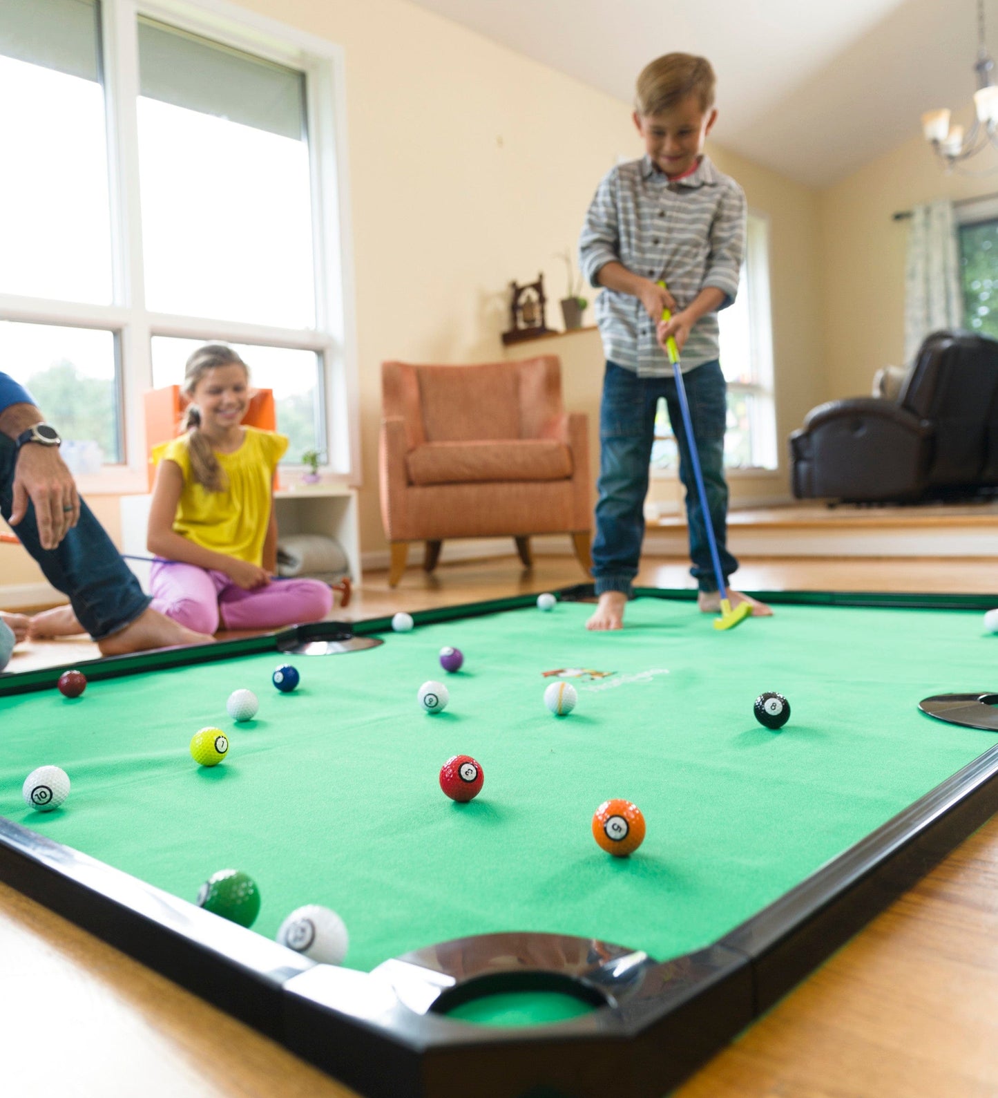 Golf Pool Indoor Family Game and Wooden Accessories Set