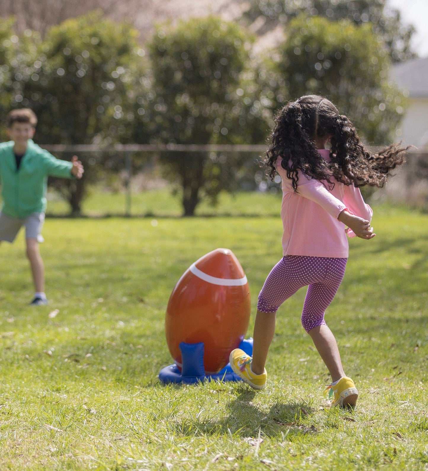 Giant Kick and Catch Inflatable Football with Tee