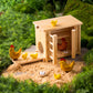 Wooden Chicken Coop and Felt Chickens Play Set