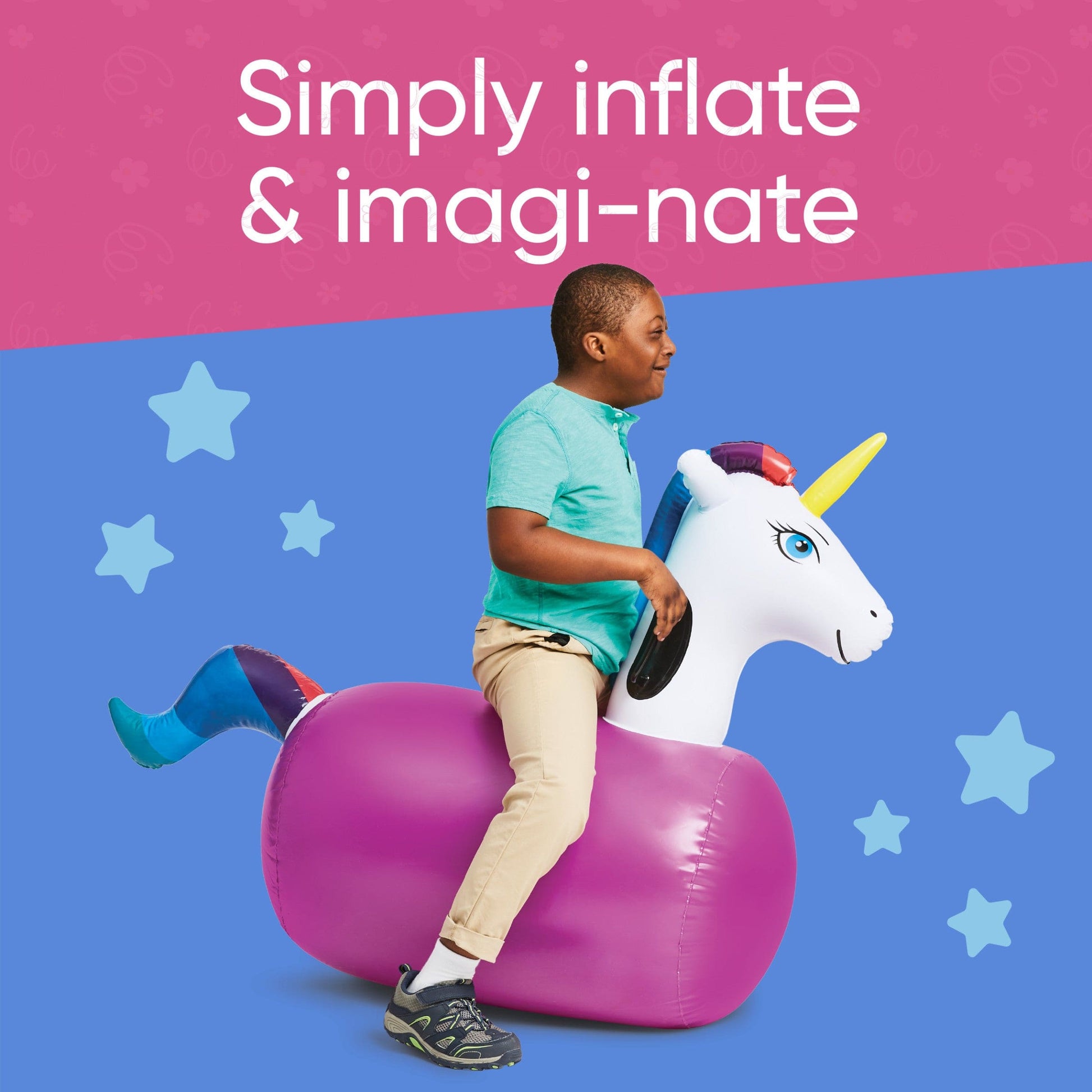 Inflatable Ride-On Hop 'n Go Unicorns