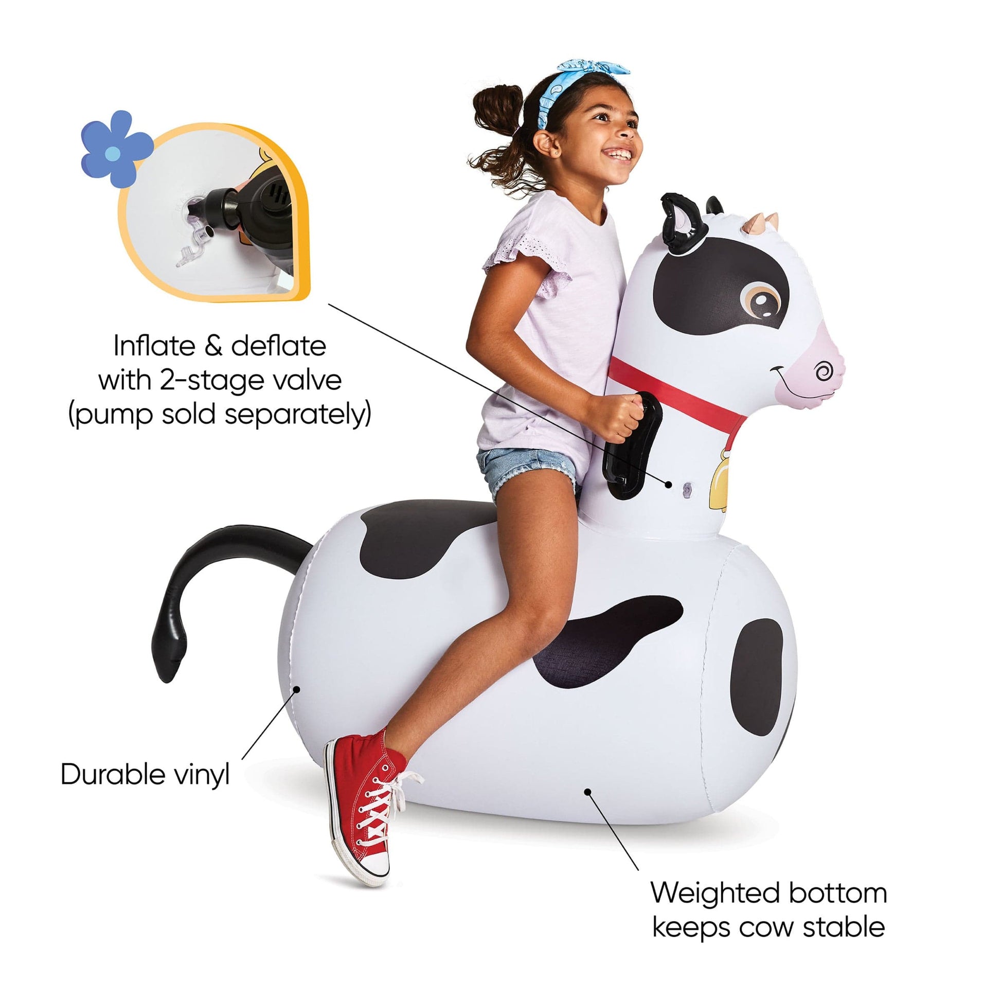 
Inflatable Ride-On Hop 'n Go Makin’ Mooves Cow