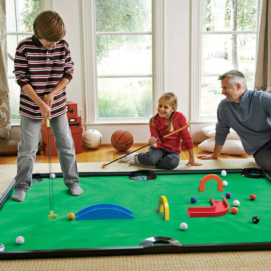 Golf Pool Indoor Family Game and Wooden Accessories Set