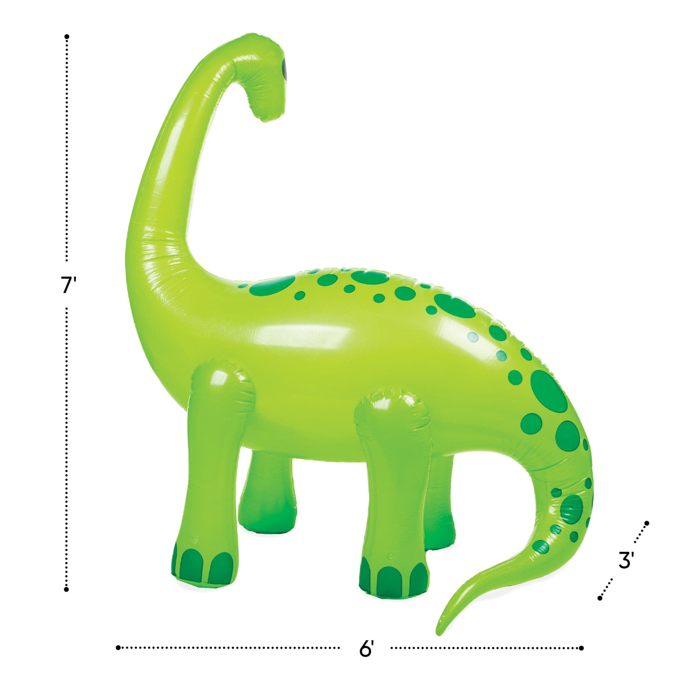 Giant inflatable shop dinosaur sprinkler
