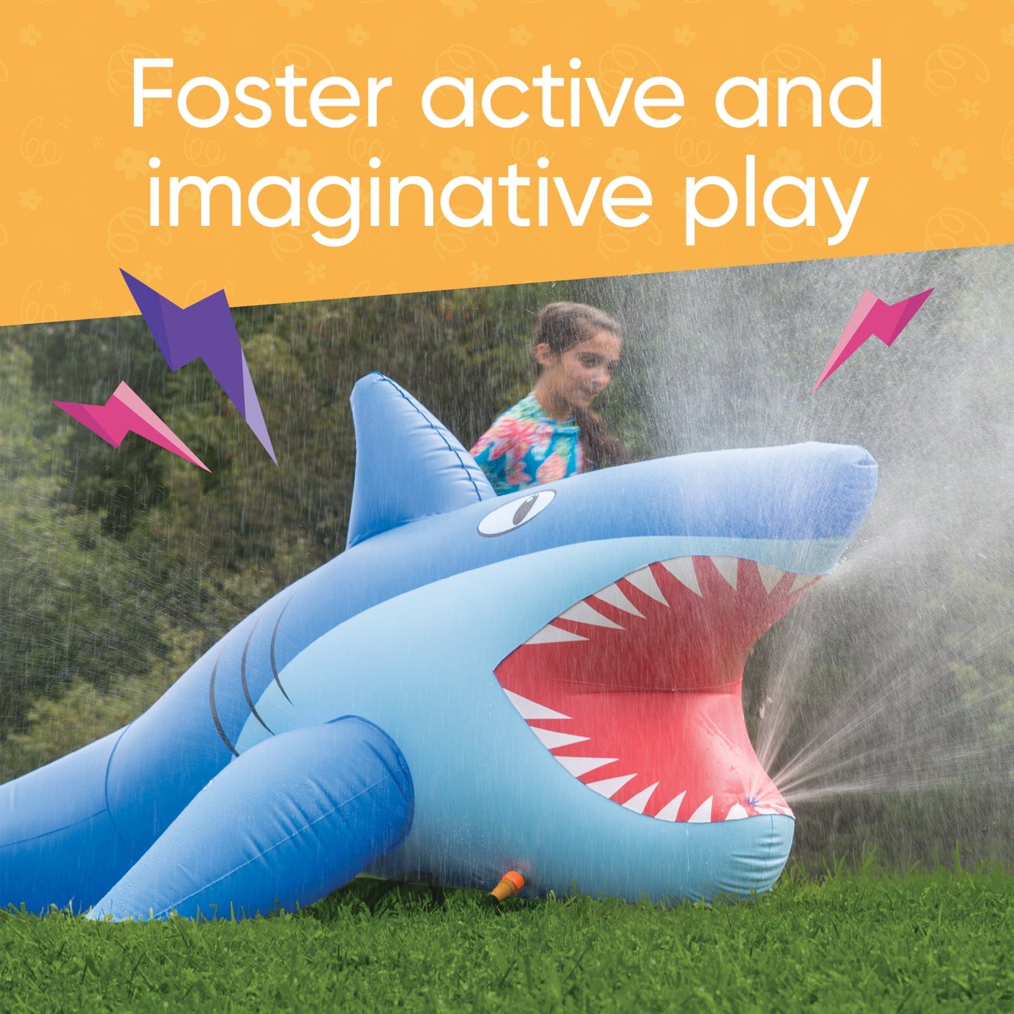 8-Foot Giant Inflatable Mister Shark Sprinkler