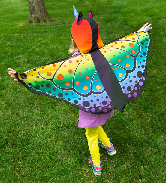 Rainbow Butterfly Unicorn Wings Costume