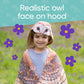 Hooded Realistic Owl Wings Costume