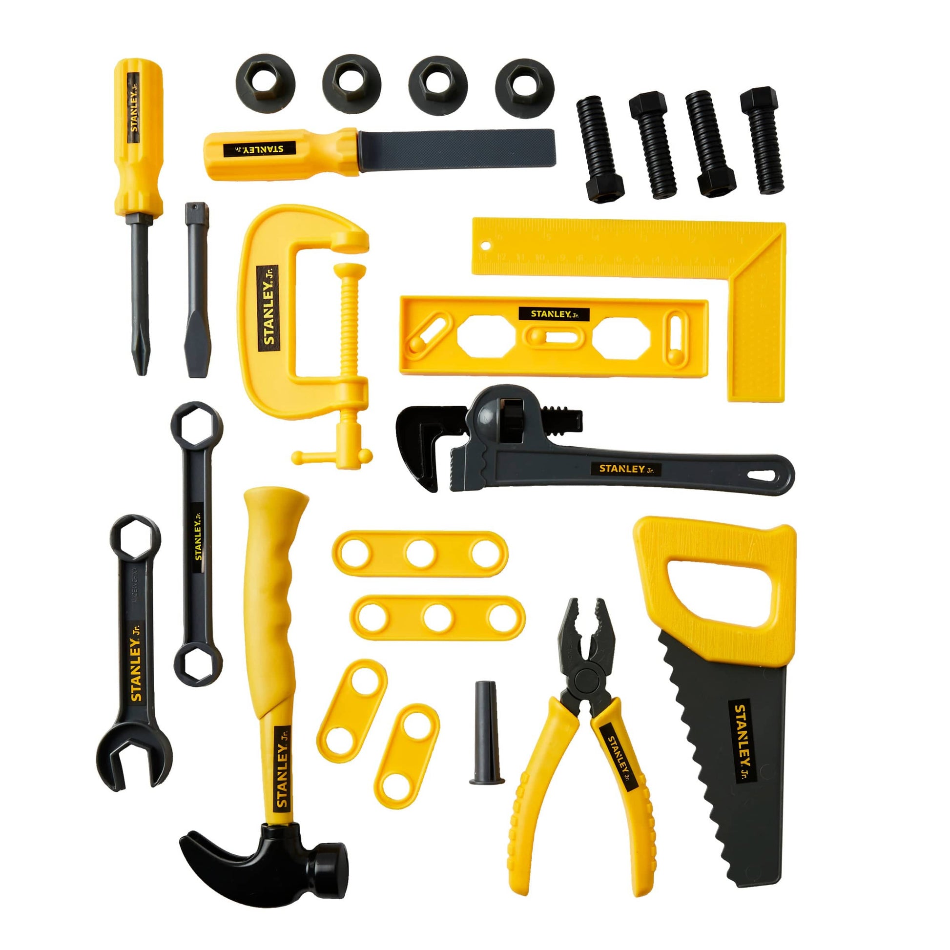 Stanley Jr. 10 Piece Tool Set, Real Tools for Kids