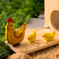 Wooden Chicken Coop and Felt Chickens Play Set