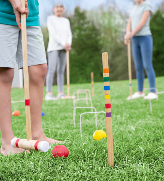 Classic Wooden Croquet Game Set