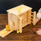 Wooden Chicken Coop and Felt Chickens Play Set