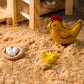 Wooden Chicken Coop and Felt Chickens Play Set