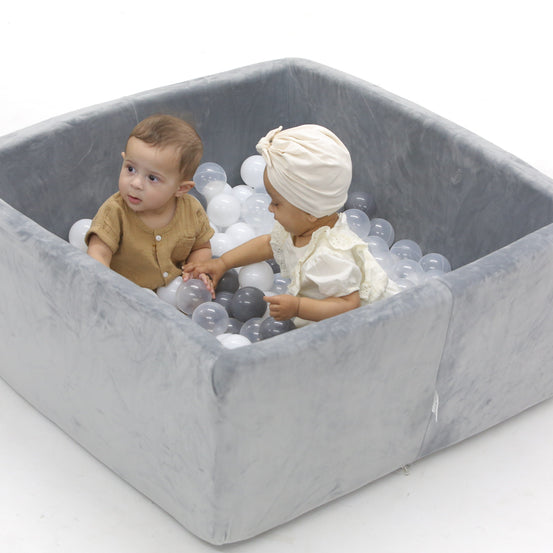 Premium Grey Square Ball Pit + 400 Balls
