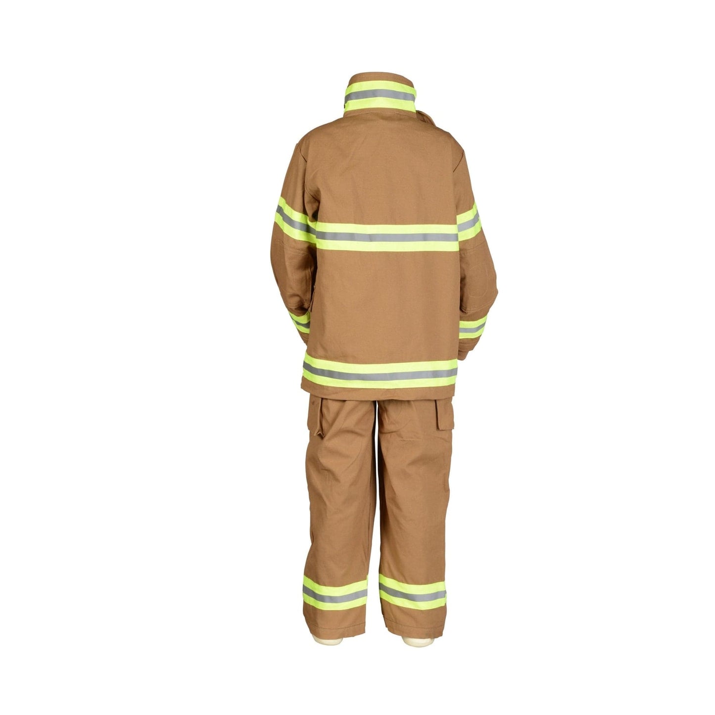Tan Firefighter Suit W/ Black Helmet