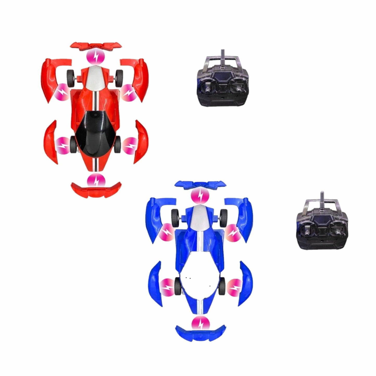 Set Of 2 Turbo Twister Crashnetix, Blue And Red