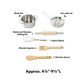 Jr. Chef's 7-Piece Metal and Wood Kitchen Cooking Set