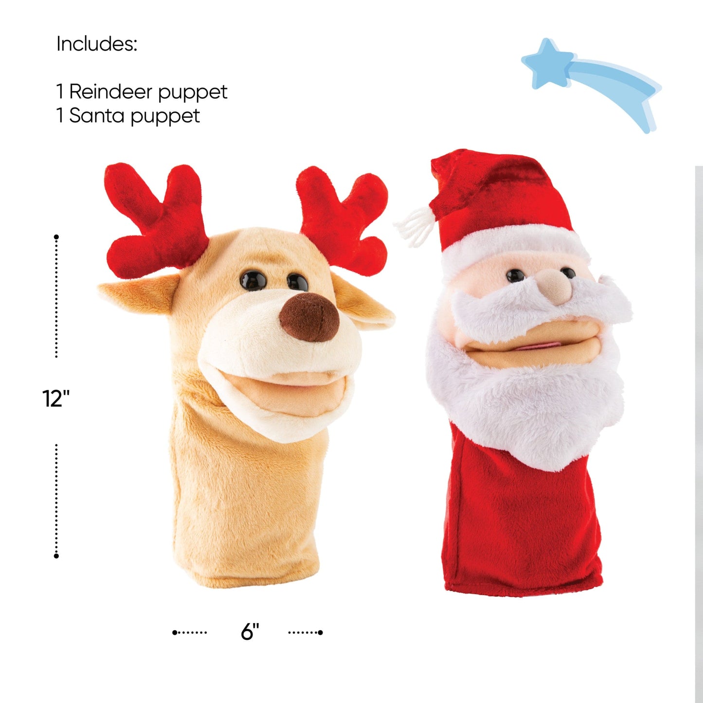 Singing North Pole Friends Hand Puppets, Set of 2
