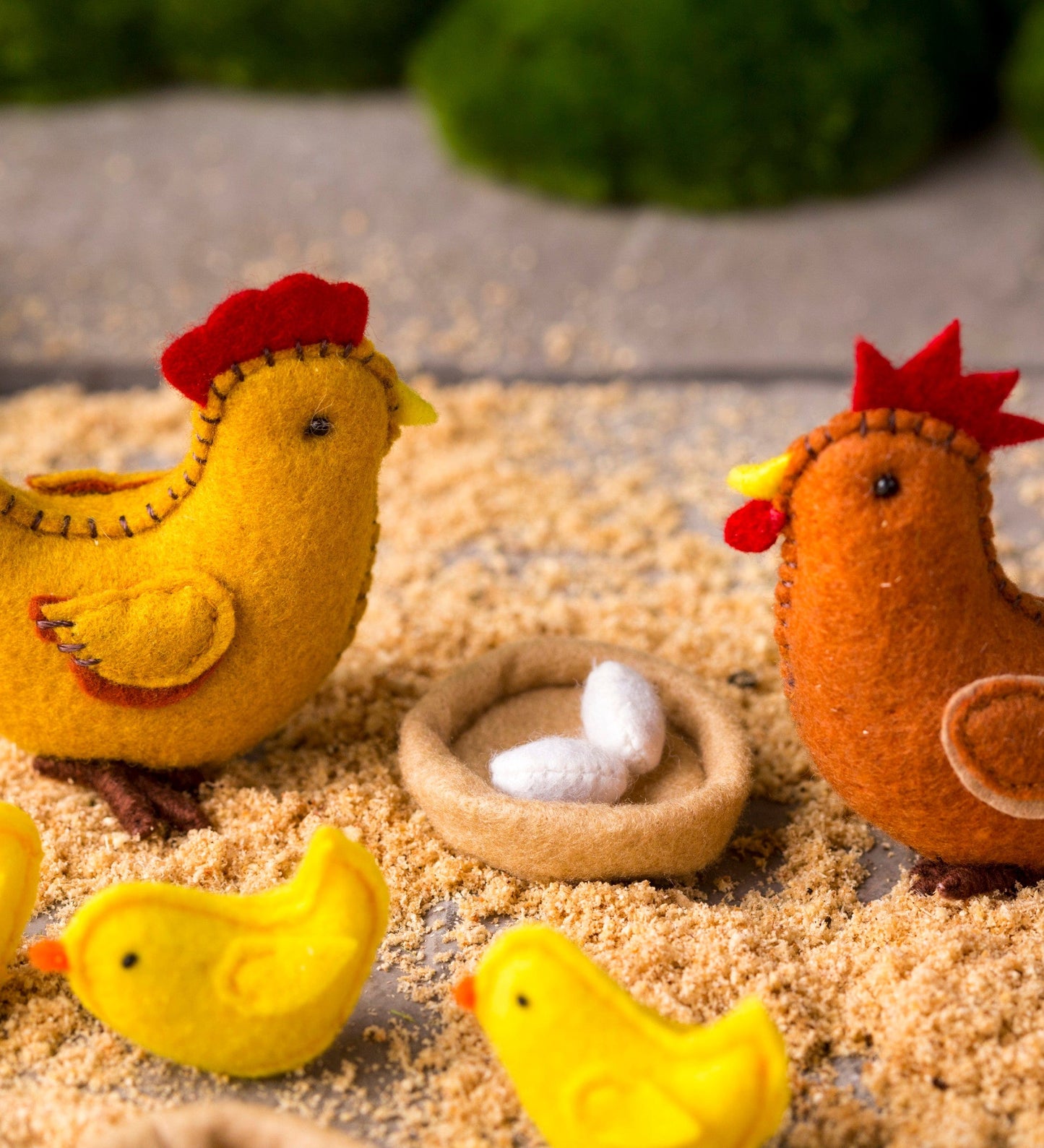 Felt Chickens Play Set