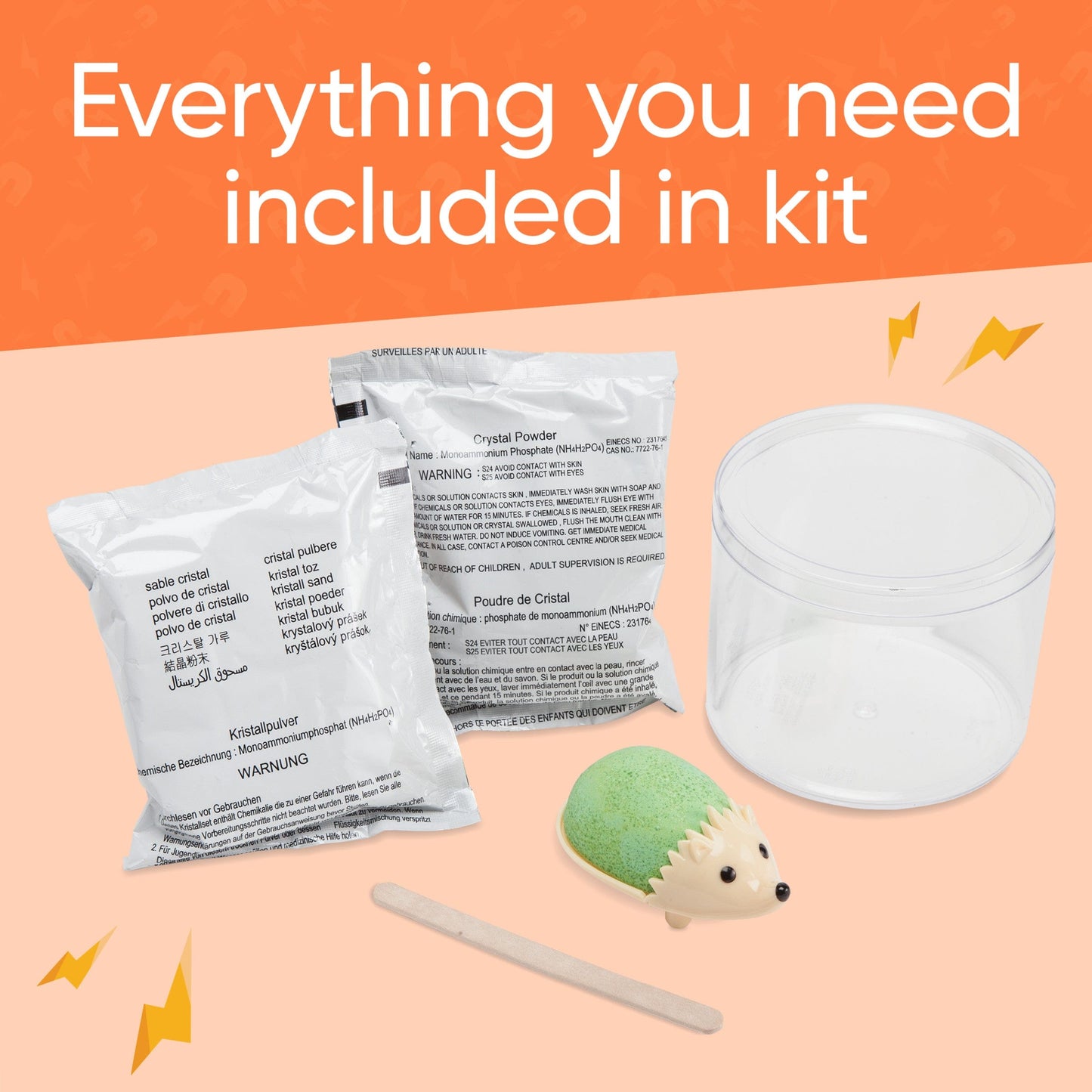 Grow Your Own Crystals Kit-Hedgehog