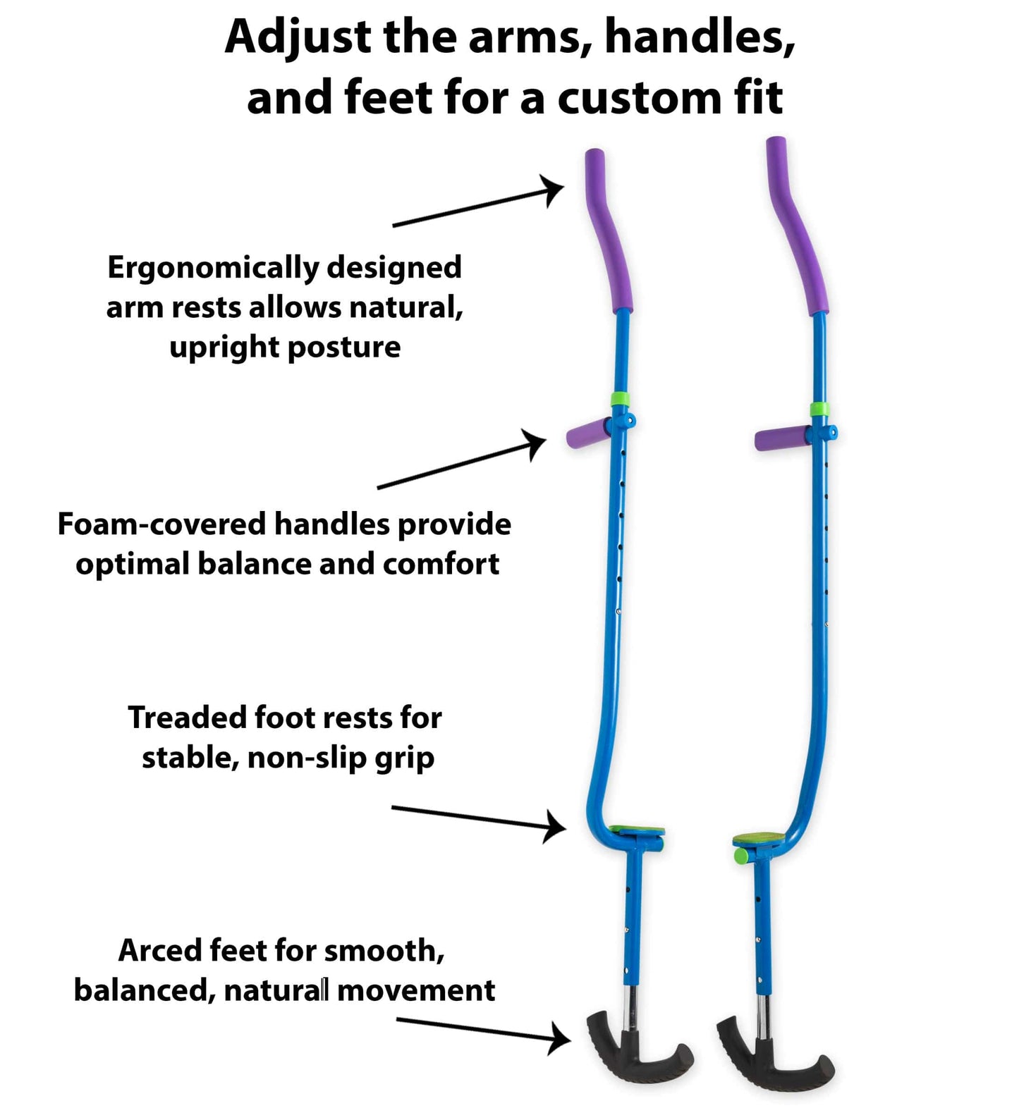 Adjustable Ergonomic Amazing Feats Kids Stilts