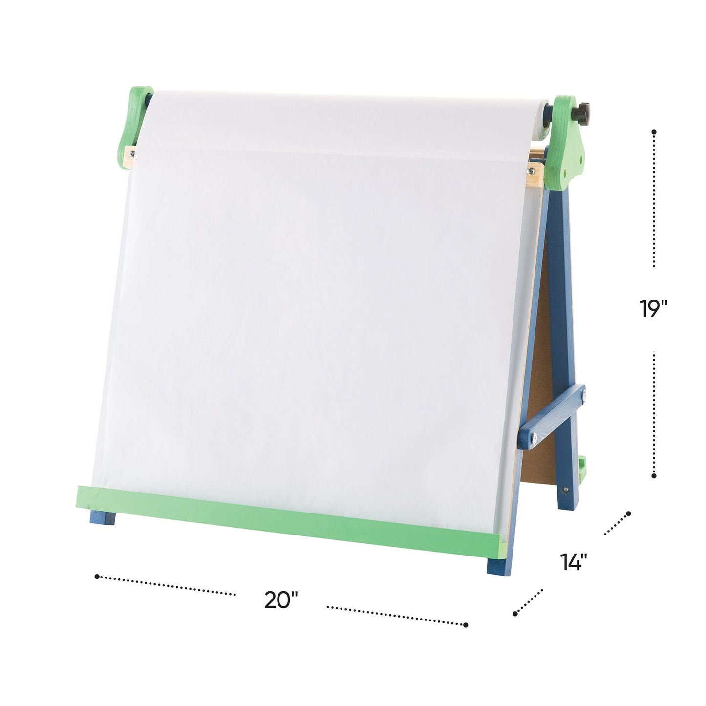 3-in-1 Folding Tabletop Easel with Chalkboard, Whiteboard, and Paper Roll Holder