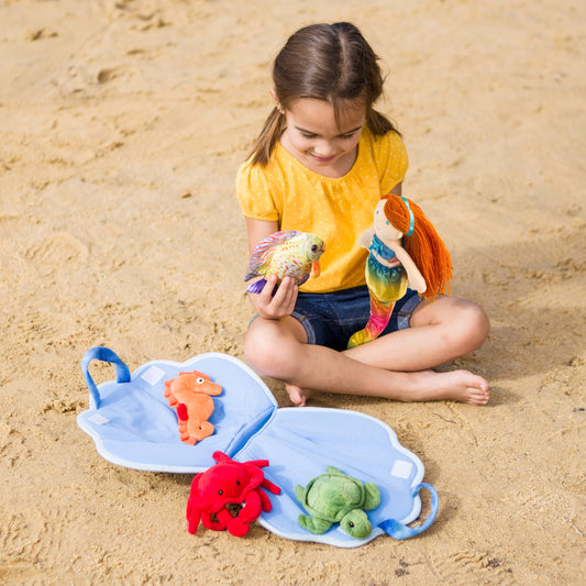 6-Piece Plush Mermaid and Friends Play Set