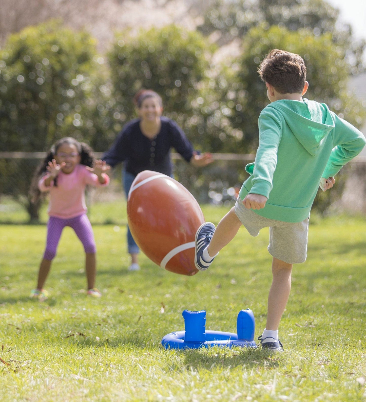 Giant Kick and Catch Inflatable Football with Tee