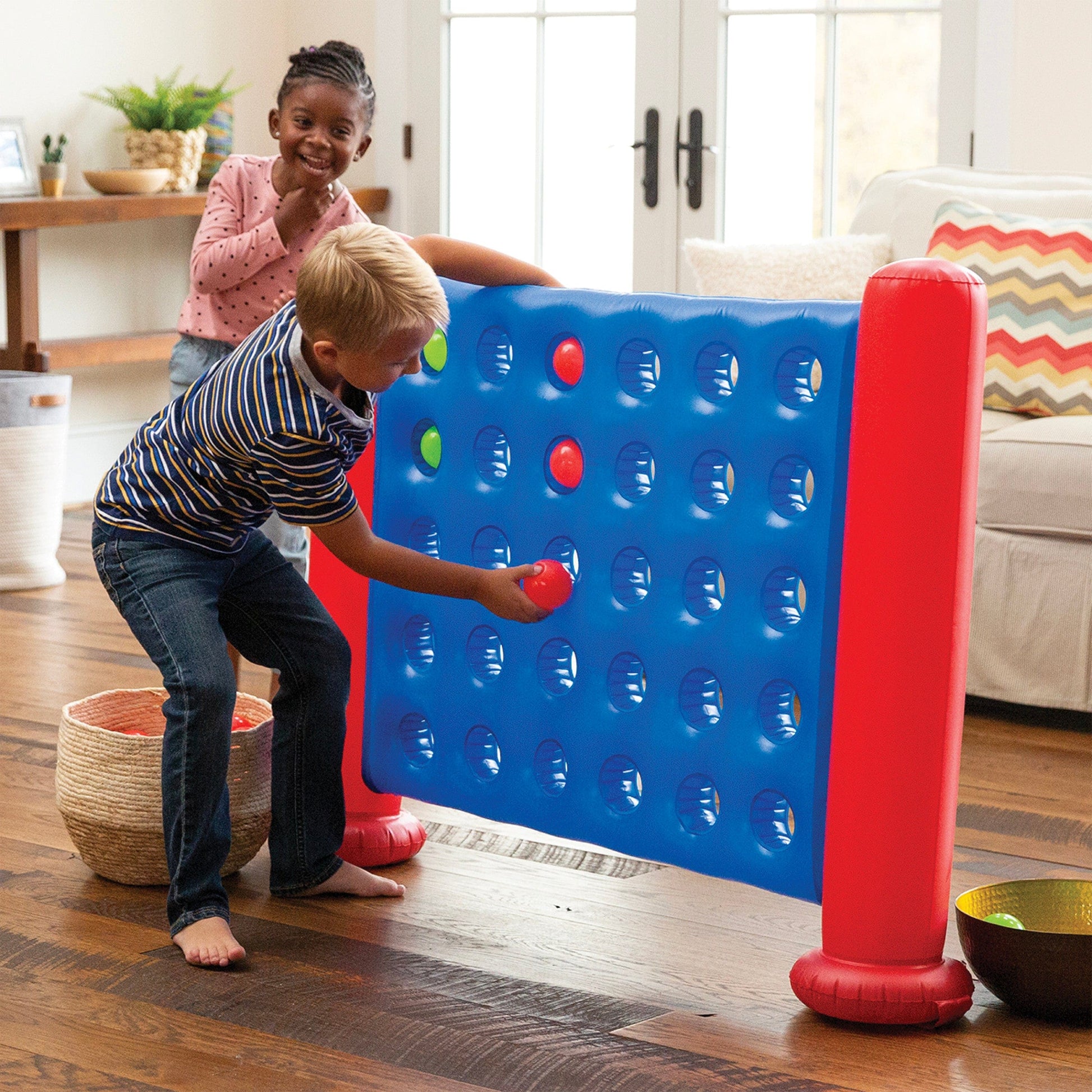 Jumbo 4-Foot Inflatable 4-in-a-Row Sorting and Strategy Game