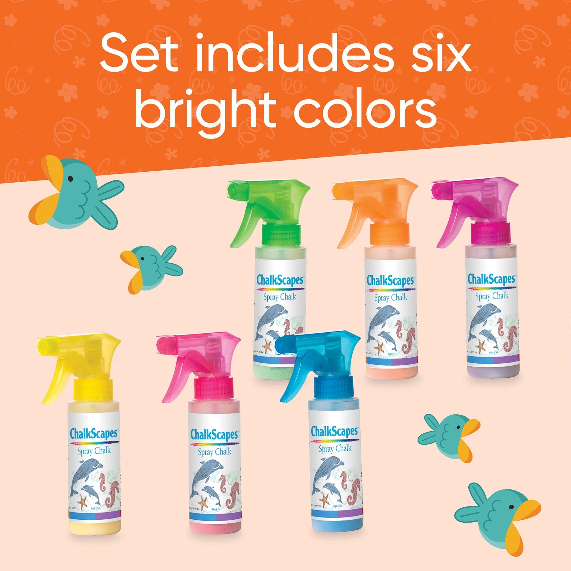 ChalkScapes Spray Chalks, Set of Six – Hearthsong