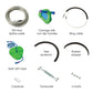 100-Foot Green Galvanized Steel Backyard Zipline Kit