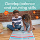 Retro Hopscotch and Marble 2-in-1 Rug