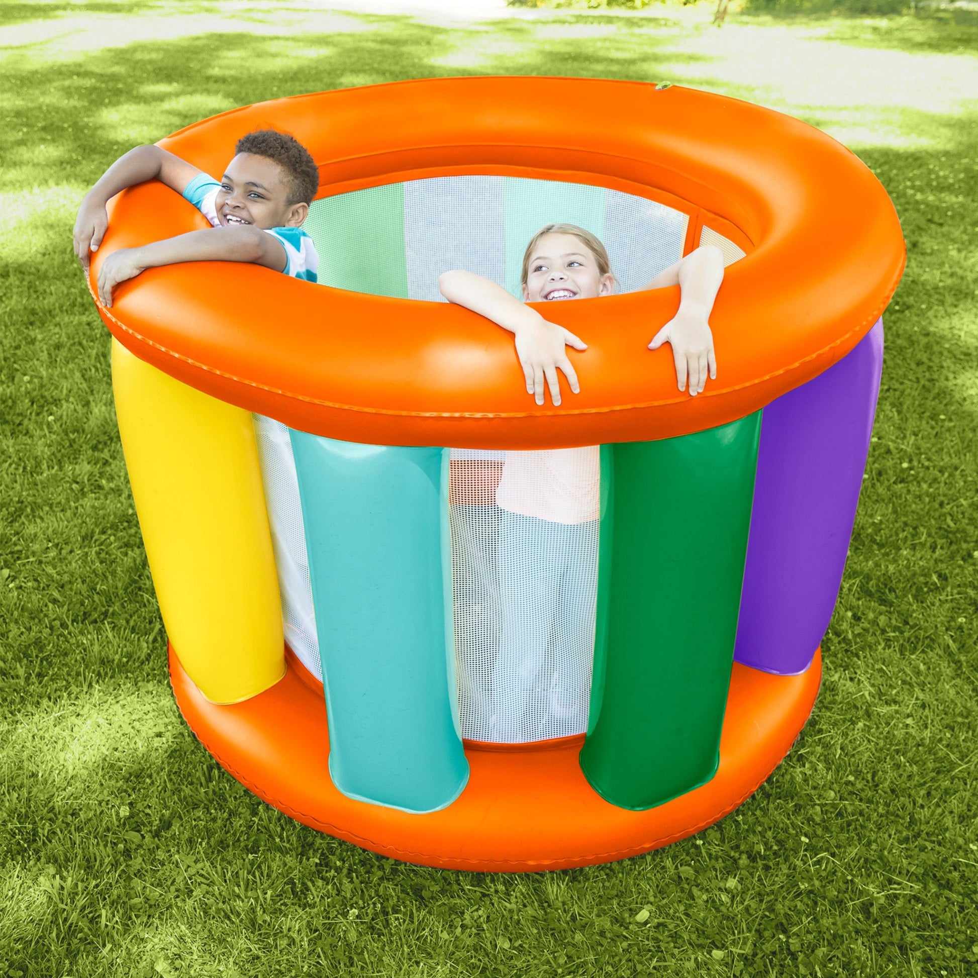 Roll With It 2.0 Giant Inflatable Rainbow Land Roller