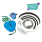 150-Foot Blue Galvanized Steel Backyard Zipline Kit