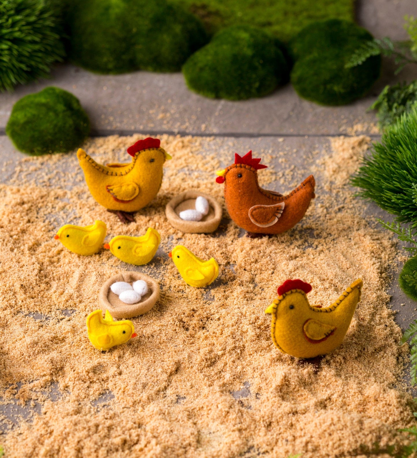 Felt Chickens Play Set