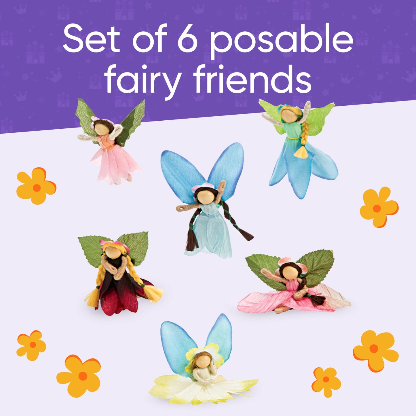 Take-Along Posable Pocket Fairies, Set of 6