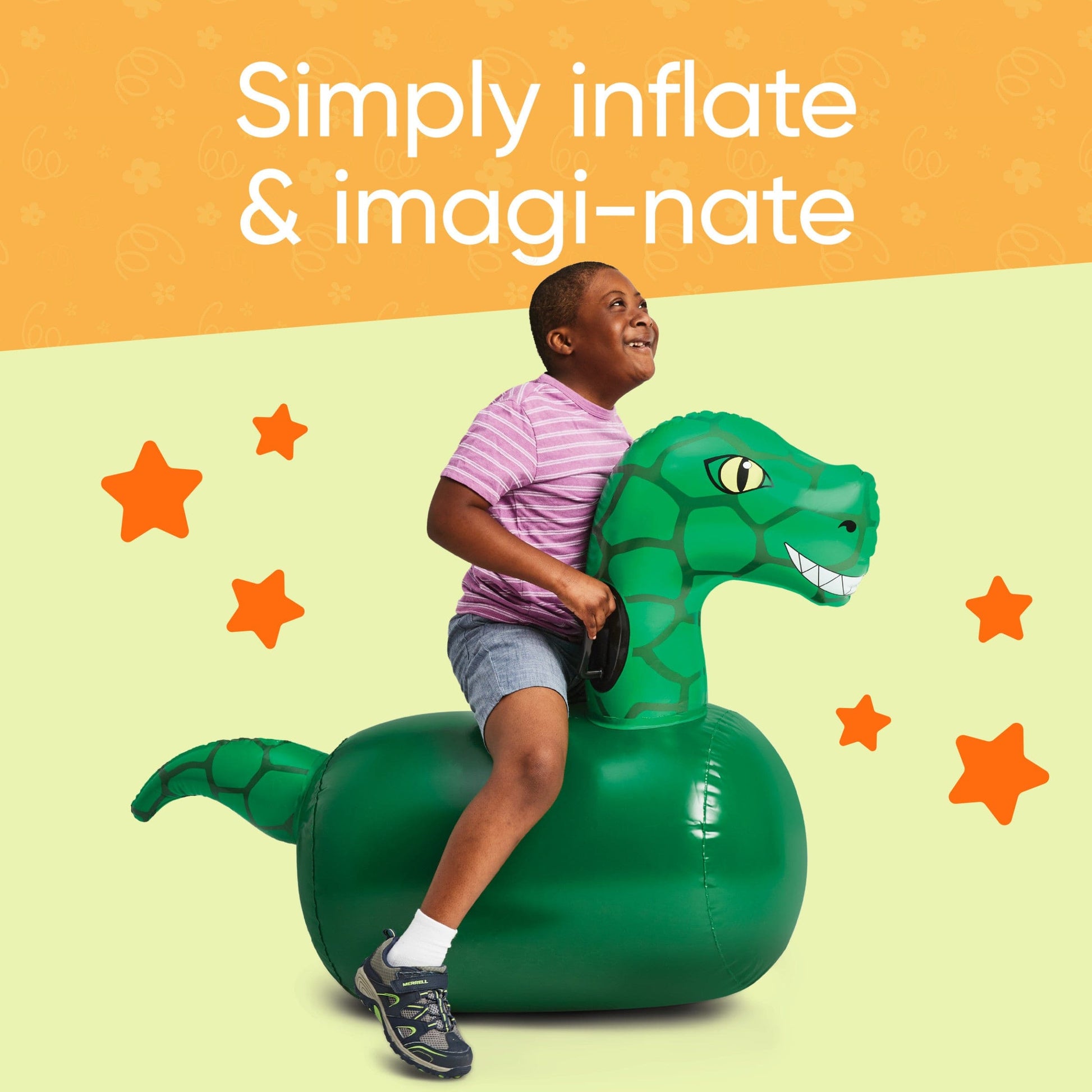 Inflatable Ride-On Hop 'n Go Dinosaurs