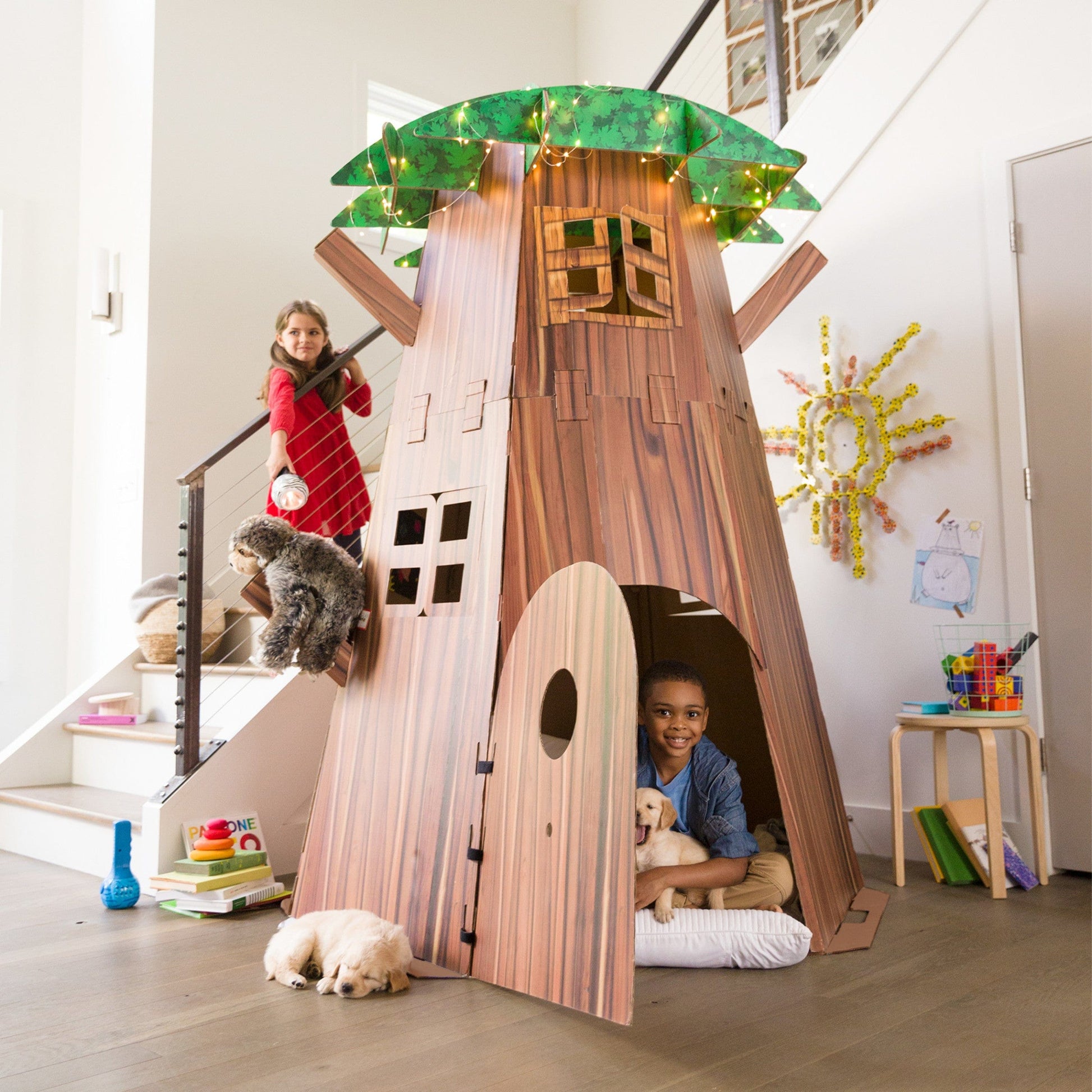 Constructagons Big Tree Fort Indoor Fort-Building Kit – Hearthsong