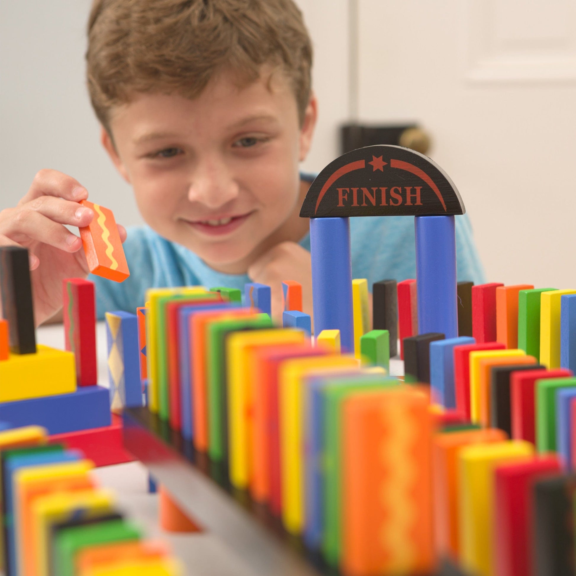 Deluxe 279-Piece Wooden Domino Race Set